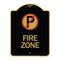 Signmission Designer Series Sign-No Parking, Black & Gold Aluminum Architectural Sign, 18" x 24", BG-1824-24653 A-DES-BG-1824-24653 - alternate 1